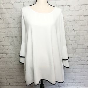 Pink Coconut Boutique Bell Sleeve Blouse